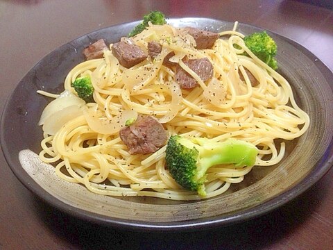 簡単☆牛肉とブロッコリーのパスタ